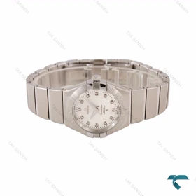 ساعت زنانه امگا کانسلیشن نقره ای ایندکس نگین Omega-6839-L