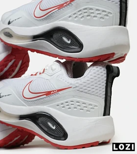 کفش کتانی مردانه و زنانه سفید قرمز Nike air zoom max