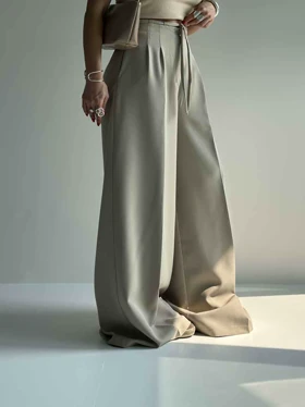 شلوار پارچه ای کمر پیله