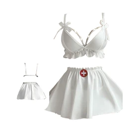 ست پرستاری مرواریدی سفید برند گلوریا کد 1205