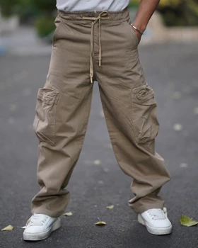 شلوار کارگو بگ دمپا استوپر سنگ شور