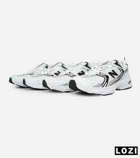 کفش کتانی مردانه و زنانه سفید مشکی NEW BALANCE 530