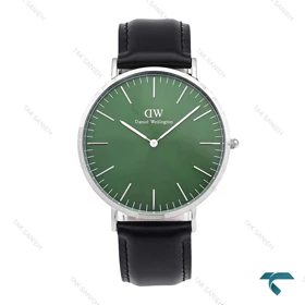 ساعت مچی مردانه دنیل ولینگتون بندچرمی صفحه سبز DW-6079-G
