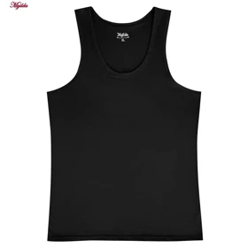 زیرپوش رکابی مردانه ماییلدا مدل پنبه‌ای مشکی کد 4712-3 بسته 3 عددی