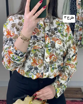 شومیز حریر جلو دکمه دار