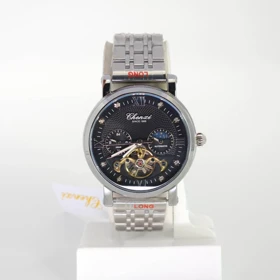 ساعت مچی مردانه چنکسی Chenxi CX8876 هر 3موتور فعال و موتور اتوماتیک (نقره ای با صفحه مشکی)