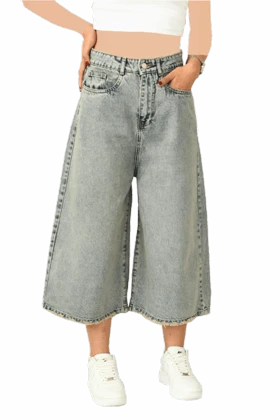 شلوار شرت بگ آبی کدر