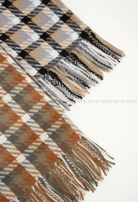 شال 4خونه پیچازی پشمی کد1004701