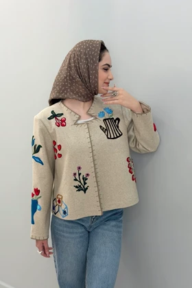 کت فوتر گلدوزی