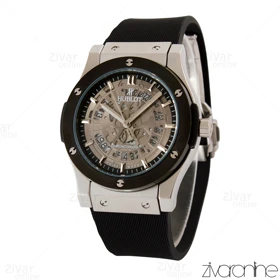 ساعت هابلوت مردانه کلاسیک فیوژن نقره ای مشکی صفحه اسکلتون 105215