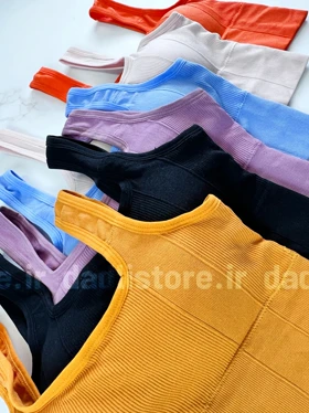 نیم‌تنه کاپ‌دار سیملس ورزشی بند پهن یقه خشتی