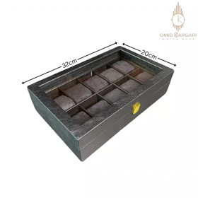 جعبه ده تایی چوبی داخل مشکی Watch Box