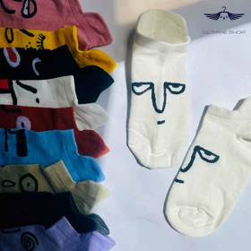 جوراب مچی طرح چهره سه پاشنه