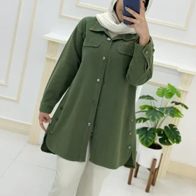 کت کتان زنانه بغل دکمه اسپرت