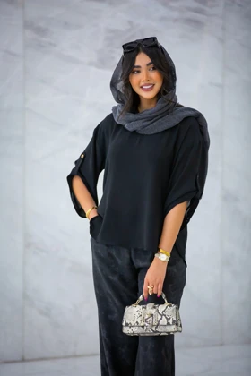 مانتو کنفی کراش یقه گرد