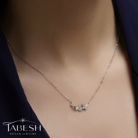 گردنبند نقره پروانه کد 2119