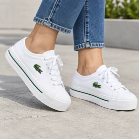 کفش اسپرت زنانه مدل LACOSTE سفید