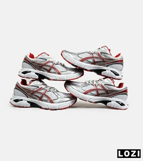 کفش کتانی مردانه سفید نقره ای قرمز ASICS GT 2160