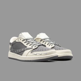 نایکی جردن 1 ترویس اسکات نورث فیس طوسی ساق کوتاه Nike Air Jordan 1 Low OG Travis Scott North Face