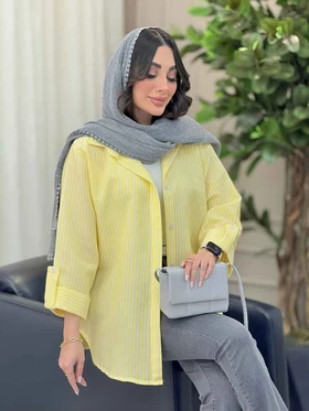 مانتو راه راه آستین پاگن نادیا