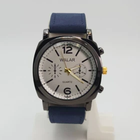 ساعت مچی مردانه والار Walar WG0239 با موتور کوارتز و سبک 3موتوره (آبی)