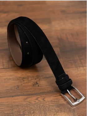 کمربند اشبالت چرم طبیعی مشکی کدb170