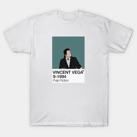 تیشرت کلاسیک داستان عامه پسند | تیشرت Pulp Fiction طرح Vincent Vega کد 111957