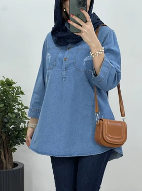 تونیک مانتویی جین مهسا 1(ایراد دار)