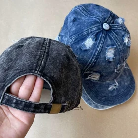 کلاه تابستانه جین زاپ‌دار