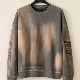 دورس یقه گرد کاستوم شده طوسی گرماژ بالا داخل حوله ای کیفیت پرمیوم vip کد A6