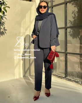 کت و شلوار سوزن دوزی طرح‌دار کشی