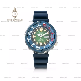 ساعت مچی سیکو غواصی رابر صفحه سبز Seiko