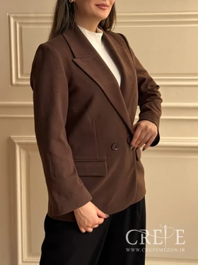 کت یقه بلیزری آستین پاکتی