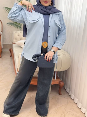 مانتو لینن بغل بندی 3084