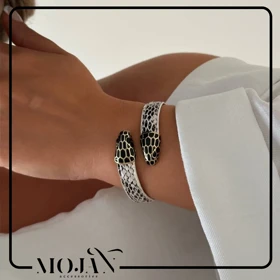 دستبند چرمی ماری زنانه کد dzch1006