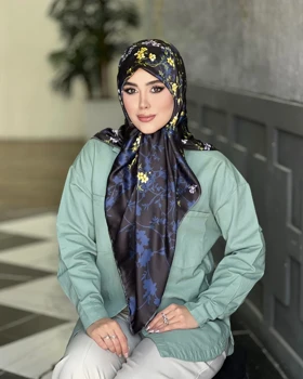 روسری دست دوز ساتن ابریشم