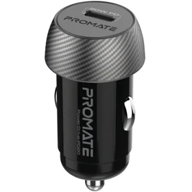 شارژر فندکی فست شارژ ماشین تایپ سی 20 وات پرومیت POWERDRIVE-PD20