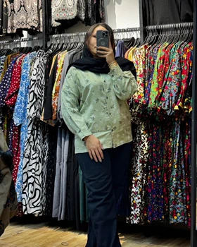 مانتو شانتون گل گچی 7150