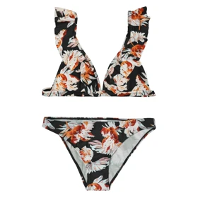 ست بیکینی زنانه مدل Floral-4B0218 مشکی