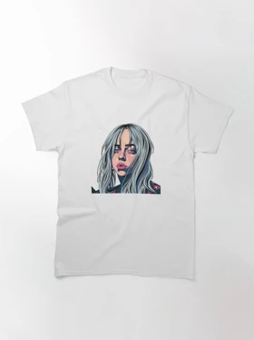 تیشرت بیلی ایلیش | Billie Eilish fan art کد 230047