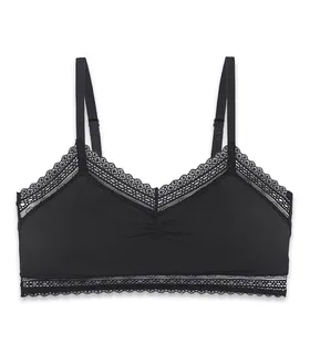 نیم‌تنه کاپ‌دار نخ و دانتل Neev نیو کد 6208 مشکی Black