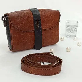 کیف دورنگ مرینا چرم طبیعی