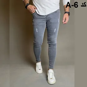 شلوار جین طوسی روشن کد A-6
