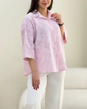 شومیز لینن گلدوزی ترمه