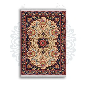 *جدید* فرشینه از جنس پارچه شانل مخمل ترک طرح فانتزی برند دفه کد 136