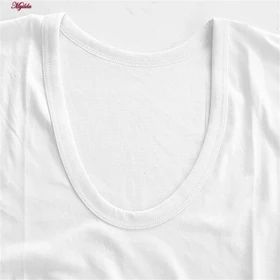 زیرپوش آستین کوتاه یقه گرد مردانه آیدا جید مدل نخ پنبه کد 5331-1 بسته 3 عددی