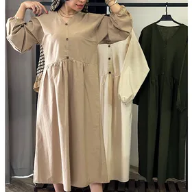 پیراهن بلند زنانه مجلسی کفتان لینن
