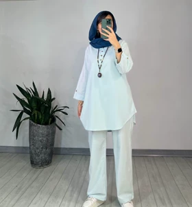 ست مانتو و شلوار لینن