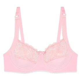 سوتین مینی مایزر دانتل فنردار صورتی Ema اما کد 3100