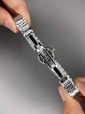 ساعت مچی لونژین بند سیلور صفحه مشکی Longines